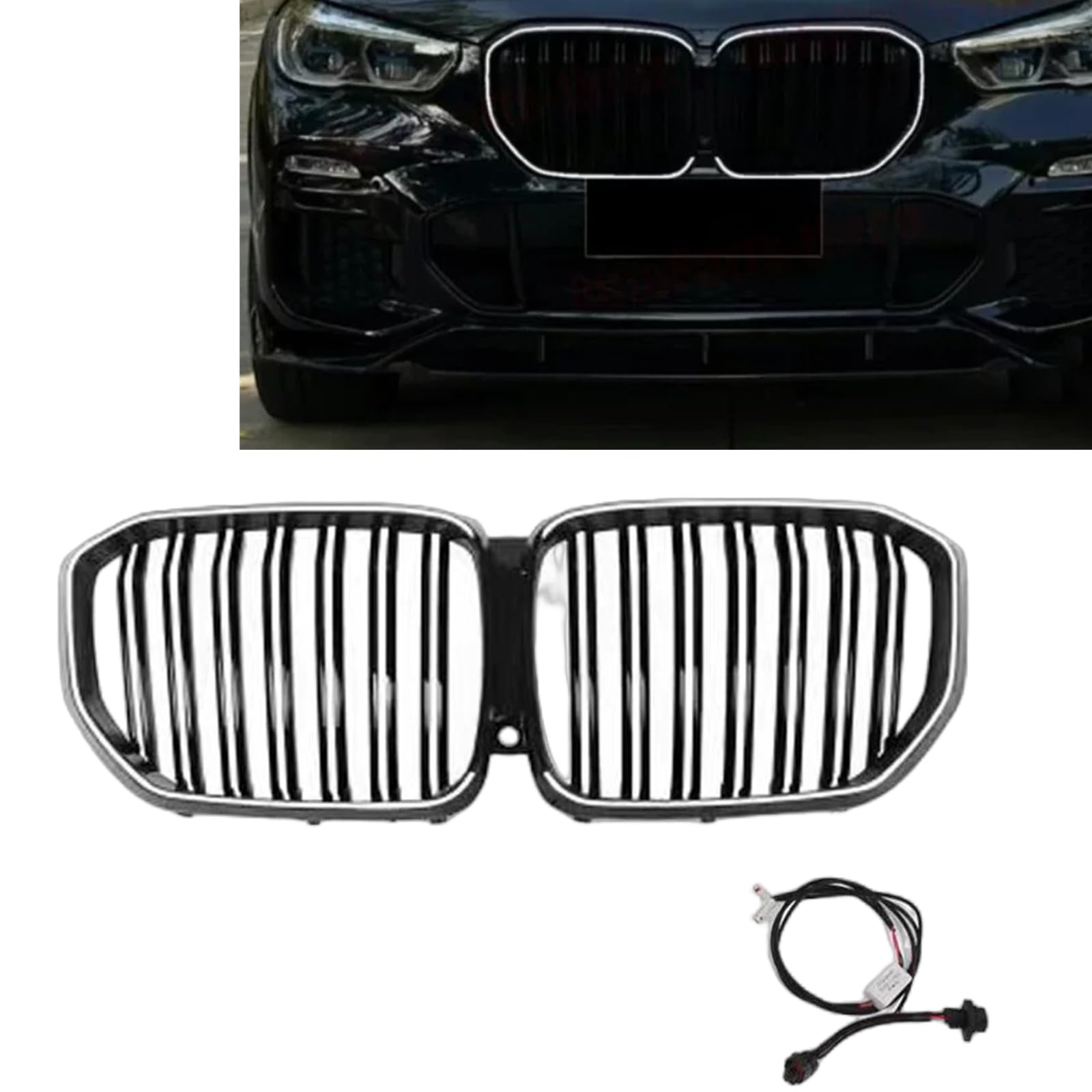 Amazon.com: Front Bumper Kidney Grille Grill With LED Light For